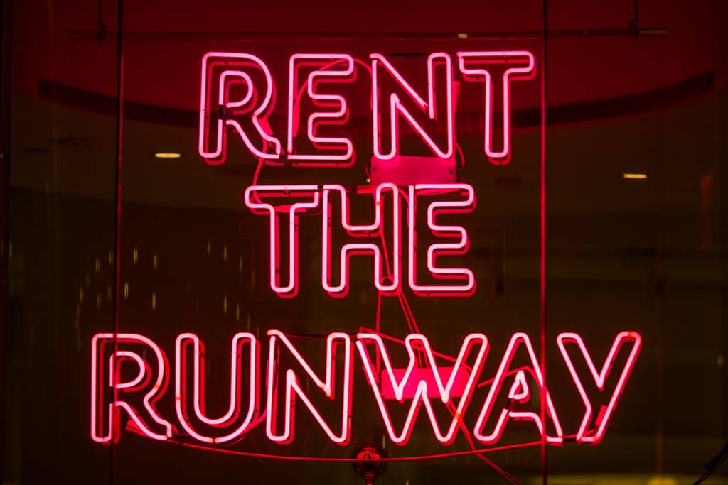 rent the runway Neon sign