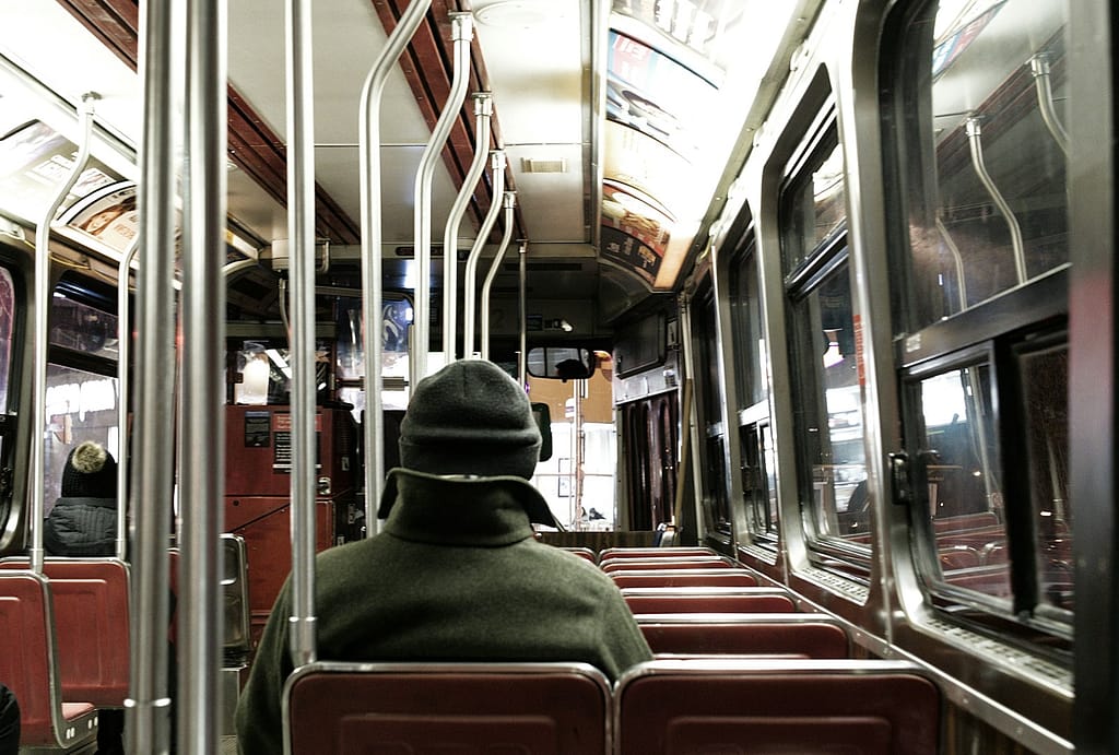 people inside public transit bus