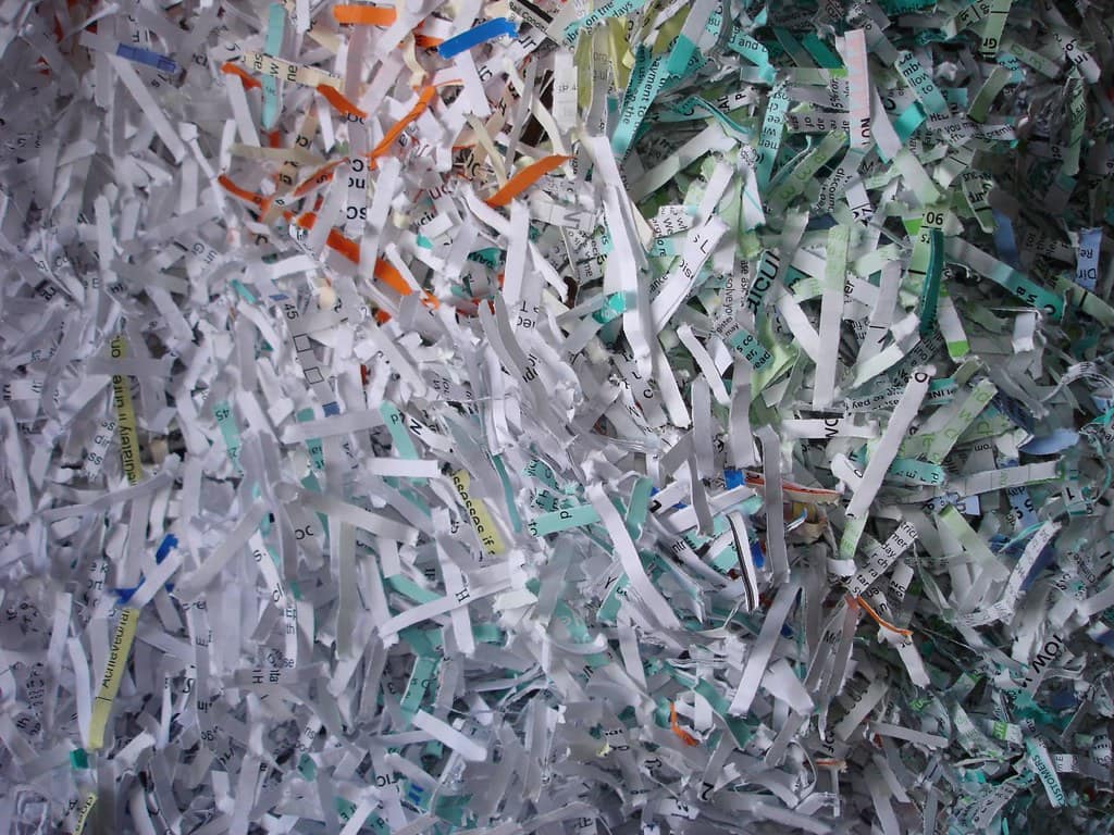 shredded paper for brown ingredients of compost bin