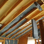 eco friendly recycled denim insulation being added to ceiling rafters makes home projects super easy